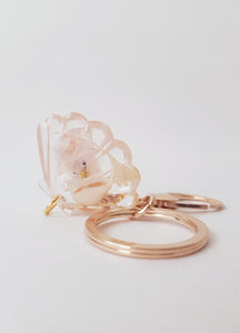 Rosé Ocean Treasures Seashell Pendant with Keyring and Keychain