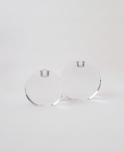 Round Glass Candle Holders - Modern Classic Vintage