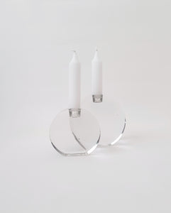 Round Glass Candle Holders - Modern Classic Vintage