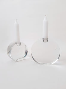 Round Glass Candle Holders - Modern Classic Vintage