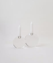 Load image into Gallery viewer, Round Glass Candle Holders - Modern Classic Vintage