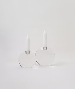 Round Glass Candle Holders - Modern Classic Vintage