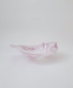 Glossy Pink Bowl, Handmade Glass