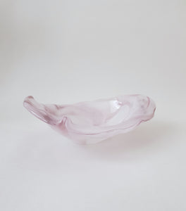 Glossy Pink Bowl, Handmade Glass