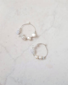 Mermaid's Hoop Earrings Sterling Silver