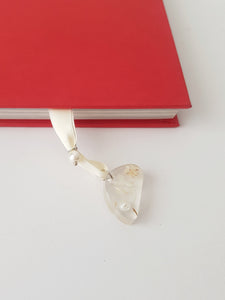 Resin Bookmark Ribbon Cream-White