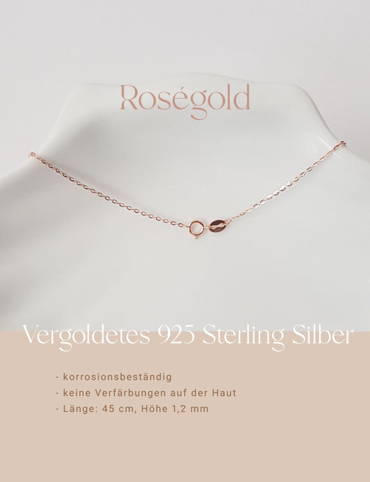 Rose Gold Plated Sterling Silver Necklace