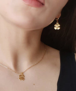 Shamrock 24K Gold-Plated Earrings, Lucky Charm