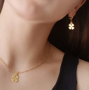 Shamrock 24K Gold-Plated Earrings, Lucky Charm