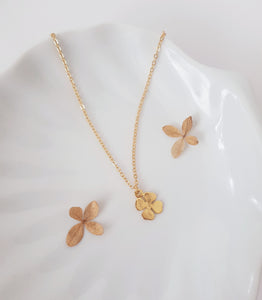 Shamrock 24K Gold-Plated Necklace, Lucky Charm