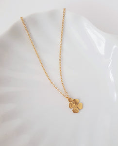 Shamrock 24K Gold-Plated Necklace, Lucky Charm