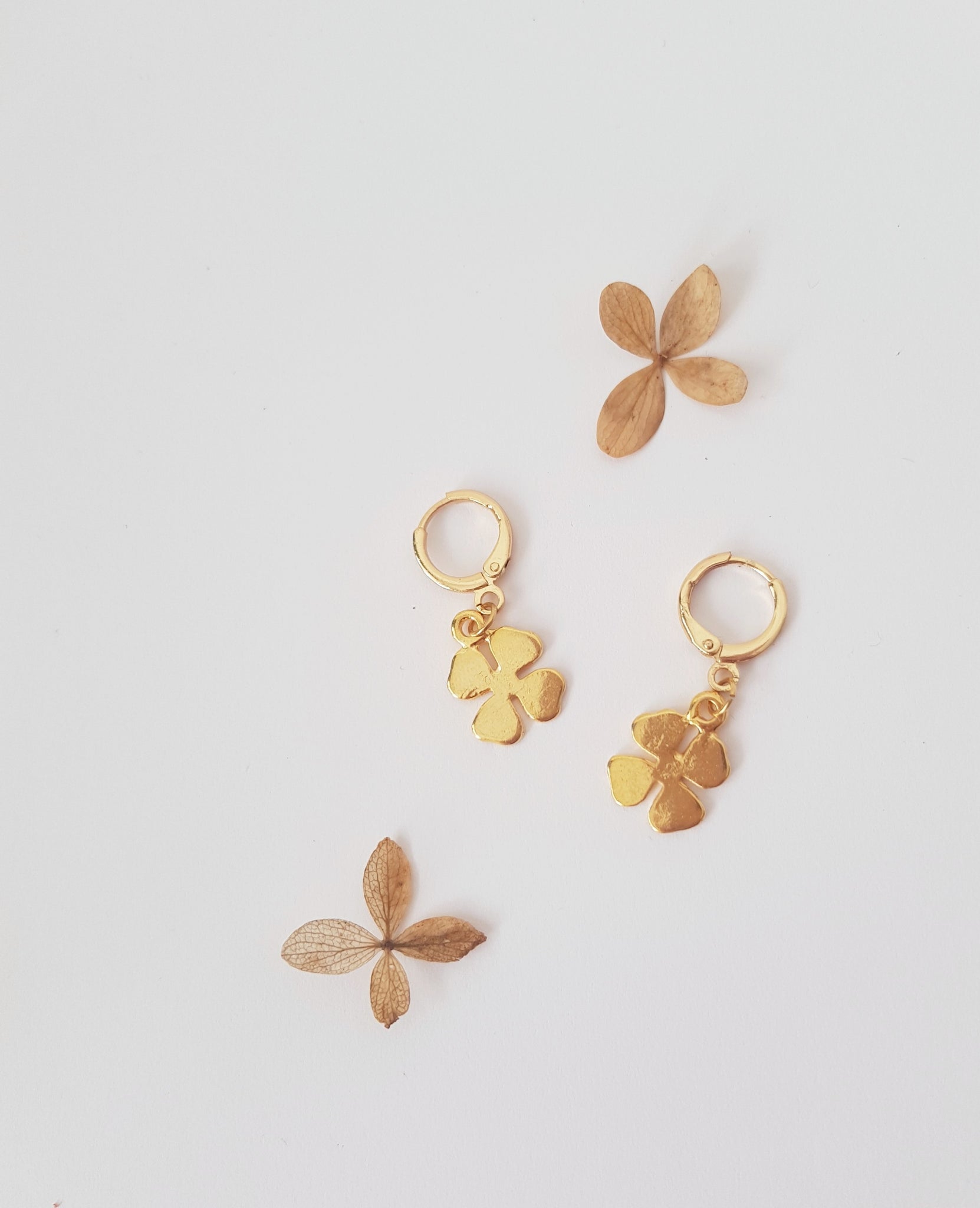Floral Treasure,'24k Gold-Plated Flower Earrings' - Yahoo Shopping