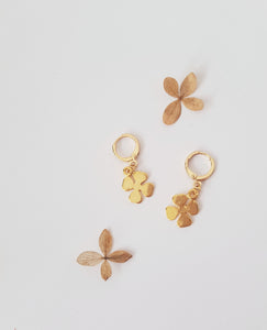 Shamrock 24K Gold-Plated Earrings, Lucky Charm