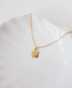 Shamrock 24K Gold-Plated Necklace, Lucky Charm