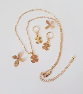 Shamrock 24K Gold-Plated Necklace, Lucky Charm